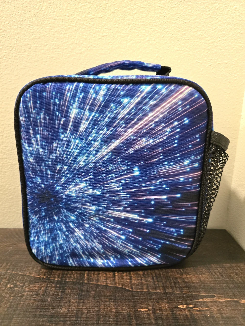 Pottery Barn Teen Gear Up Hyperdrive Galaxy Insulated Lunch Bag Blue